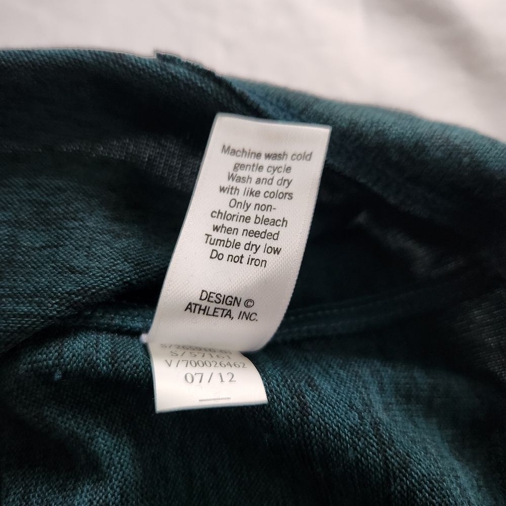 Athleta Give It Your All Small Dress Long Sleeve Drawstring Teal Pockets - Picture 8 of 13